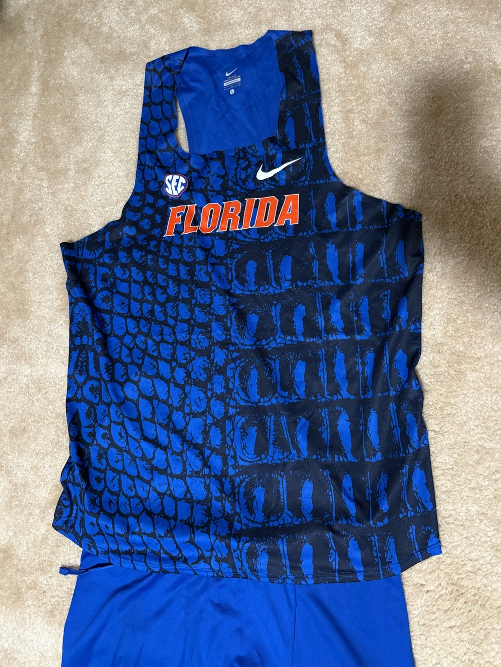 RARE UF Nike Pro Elite Florida Gators Men's Team Issued Track Racing Singlet